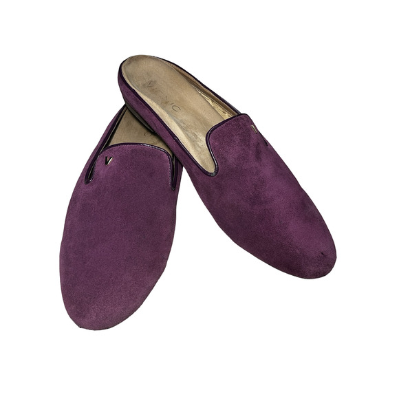 Vionic Shoes Womens Size 10 Purple Suede Carnegie Mules Slip-On Loafer TVW5265 - Picture 1 of 10